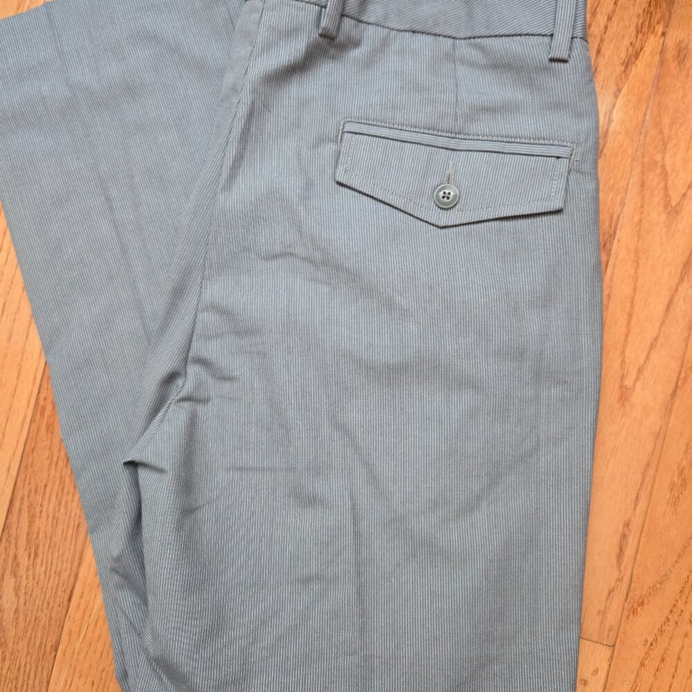 Mens Kenneth Cole Reaction Gray Pinstripe Pants Size 33x30